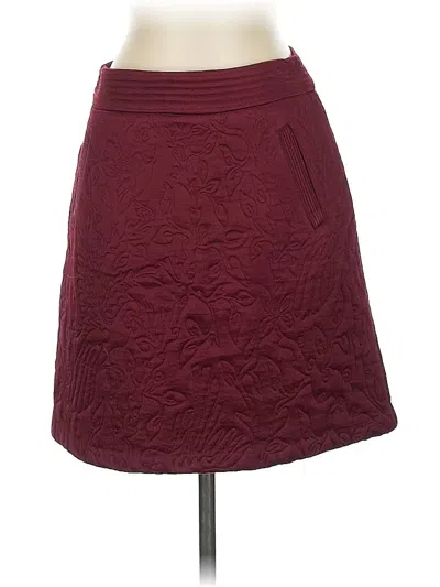 Pre-owned Maeve Formal Skirt In Burgundy