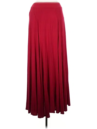 Pre-owned Maeve Formal Skirt In Burgundy