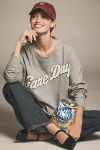 Maeve Game Day Crew-neck Sweatshirt In Gray