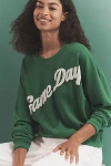 Maeve Game Day Crew-neck Sweatshirt In Green