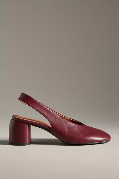 Maeve Glove Slingback Heels In Red