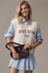 Maeve Graphic Cable-knit Sweater Vest In White
