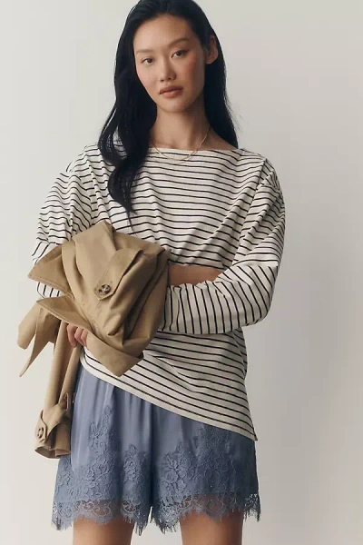 Maeve Greer Cotton Relaxed Long-sleeve Top In Multi