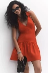 Maeve Halter Drop-waist Mini Dress In Red