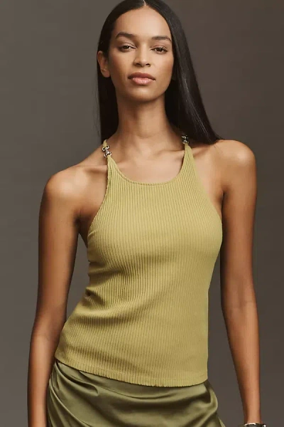 Maeve Hardware Halter Top In Green