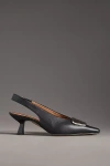 Maeve Hardware Snip-toe Slingback Kitten Heels In Black