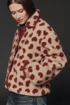 Maeve Heart-print Sherpa Fleece Jacket In Multi
