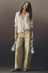Maeve High-rise Tapered Slouch Jeans In Green