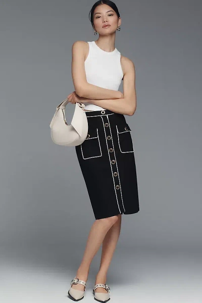 Maeve High-waisted Pencil Skirt In Black