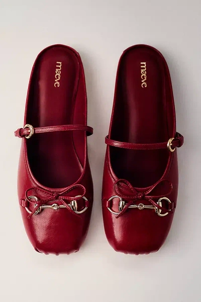 Maeve Horsebit Mule Ballet Flats In Red