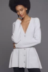 Maeve Hourglass Cardigan Sweater In Grey