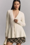 Maeve Hourglass Cardigan Sweater In White