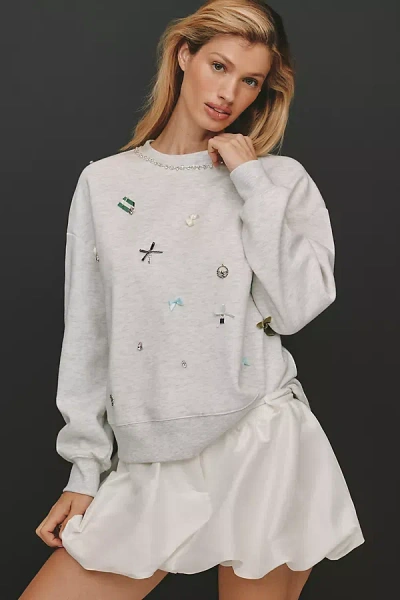 Maeve Icon Crewneck In Gray