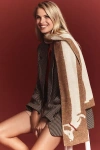 Maeve Icon Skinny Knit Scarf In Brown