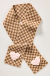 Maeve Icon Skinny Knit Scarf In Brown