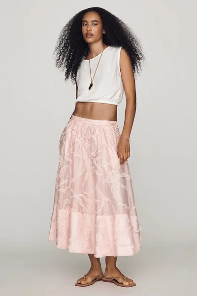 Maeve Jacie Textured Midi Skirt In Multi