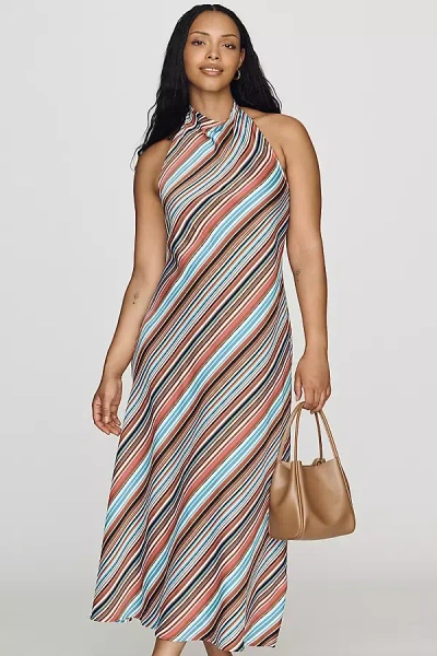 Maeve Jamie Halter Open Back Midi Dress By  In Multi