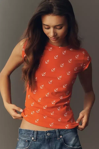 Maeve Jane T-shirt Top In Gold