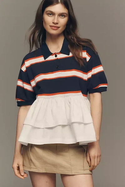 Maeve Je Peux Twofer Peplum Top In Blue