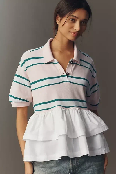 Maeve Je Peux Twofer Peplum Top In Multi