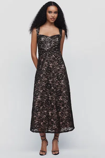 Maeve Jocelyn Sequined Midi Dress In Black