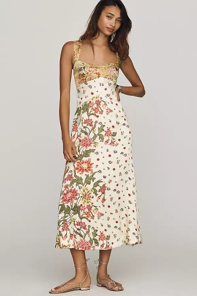 Maeve Jocelyn Sleeveless Slip Midi Dress By  In Neutral