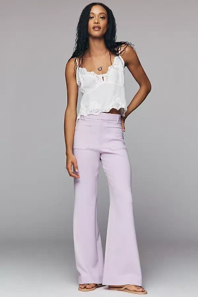 Maeve Jude Wide-leg Trousers Pants In Purple
