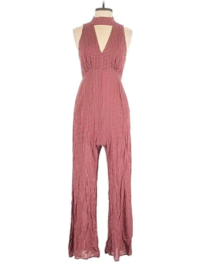 Pre-owned Maeve Jumpsuit In Burgundy