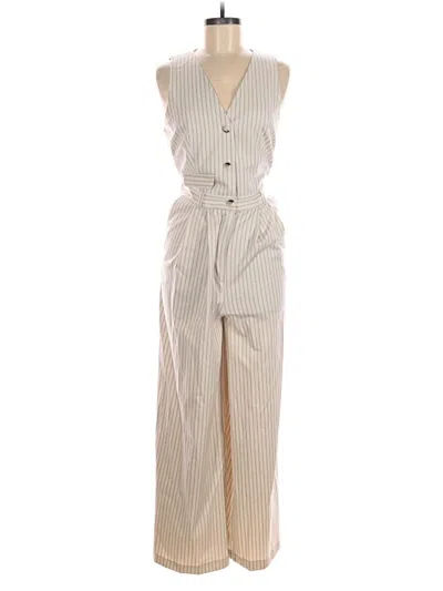 Pre-owned Maeve Jumpsuit In Ivory