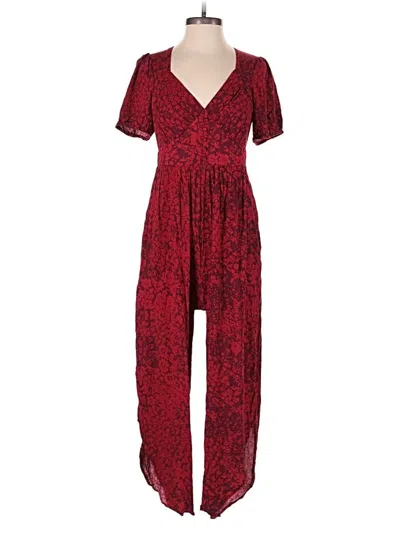 Pre-owned Maeve Jumpsuit In Red