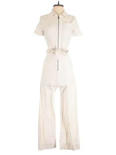 Pre-owned Maeve Jumpsuit In White