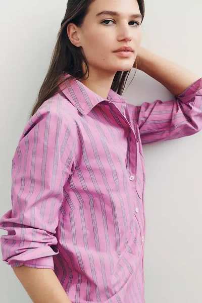 Maeve Kate Classic Buttondown Shirt By  In Purple