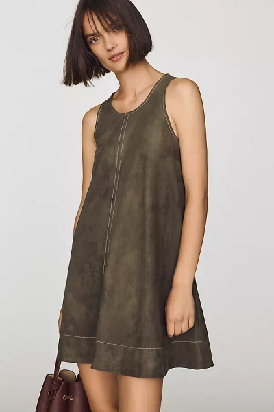 Maeve Keiko Suede Mini Dress In Brown