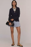 Maeve Knit Blazer Jacket In Blue