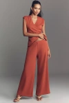 Maeve Knit Wide-leg Pull-on Pants In Brown