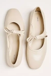 Maeve Knotted Bow Mary Jane Flats In White