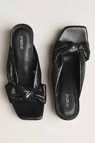 Maeve Knotted Platform Sandals In Black