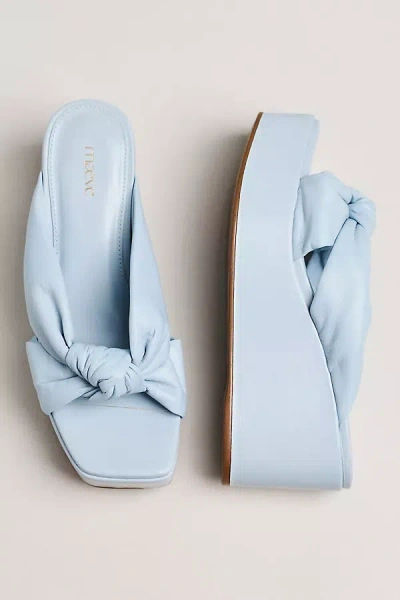 Maeve Knotted Platform Sandals In Blue