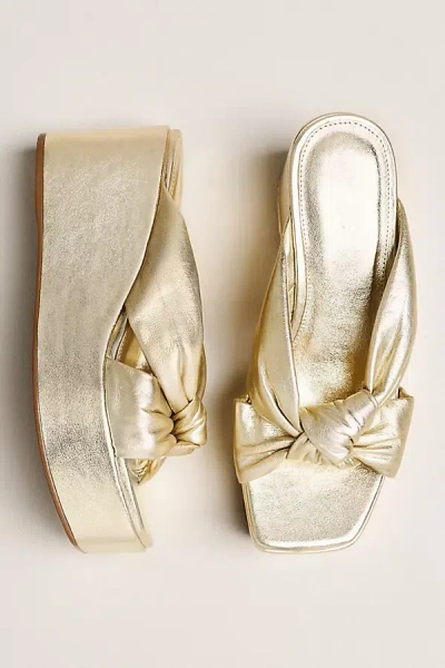 Maeve Knotted Platform Sandals In Neutral