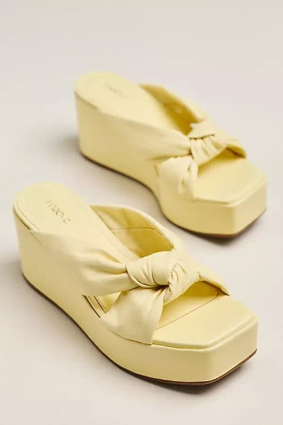 Maeve Knotted Platform Sandals In Yellow