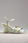 Maeve Knotted Sculptural Wedge Sandals In Multi