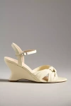 Maeve Knotted Sculptural Wedge Sandals In Neutral