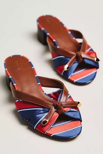 Maeve Knotted Slip-on Block Heels In Multi