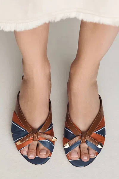 Maeve Knotted Slip-on Block Heels In Brown