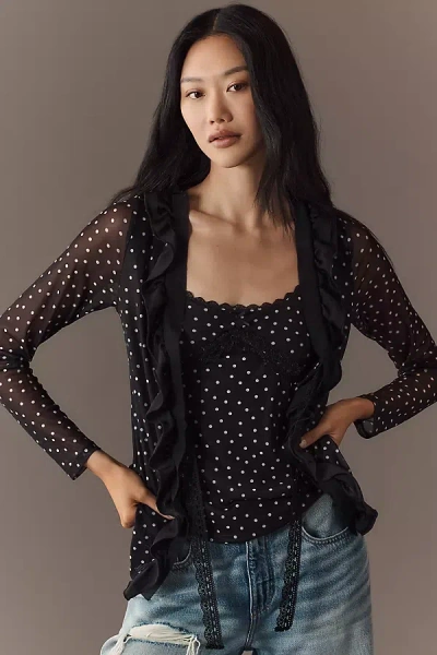Maeve Lace-trim Sheer Cardigan