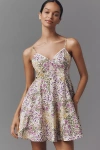 Maeve Lace-trim Sweetheart Mini Dress