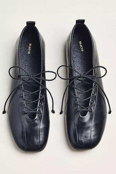 Maeve Lace-up Ballet Flats In Black