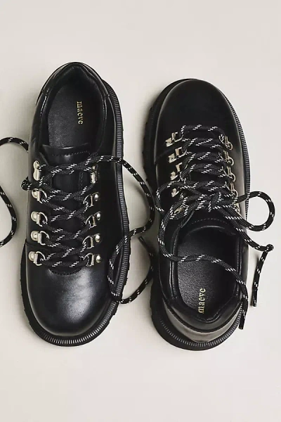 Maeve Lace-up Low Hiker Shoes In Black