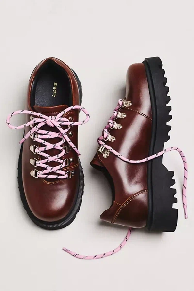Maeve Lace-up Low Hiker Shoes In Brown