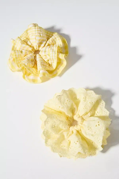 Maeve Large Scrunchies, Set Of 2 In Yellow